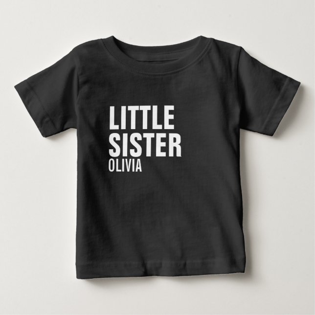 Little Sister Anpassningsbar Baby T-Shirt (Framsida)