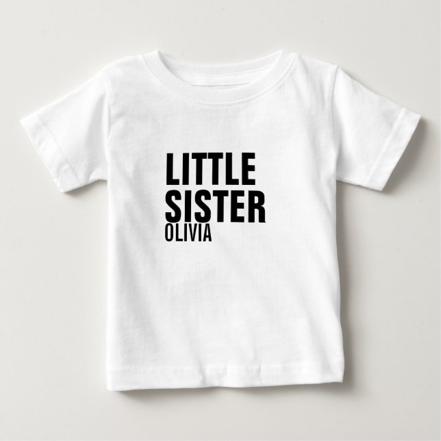Little Sister Anpassningsbar Baby Tutu Bodykostym Tee (Framsida)