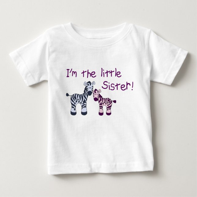 Little Sister (av en storebror) Zebra t-shirt (Framsida)