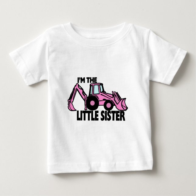Little Sister Backhoe Tee Shirt (Framsida)