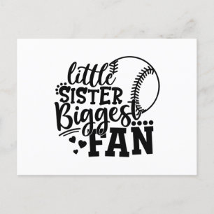 Little Sister Biggest Fläkt Baseball Vykort