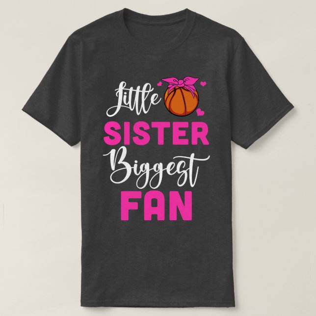 Little Sister Biggest Fläkt Basketball Girl T Shirt (Design framsida)