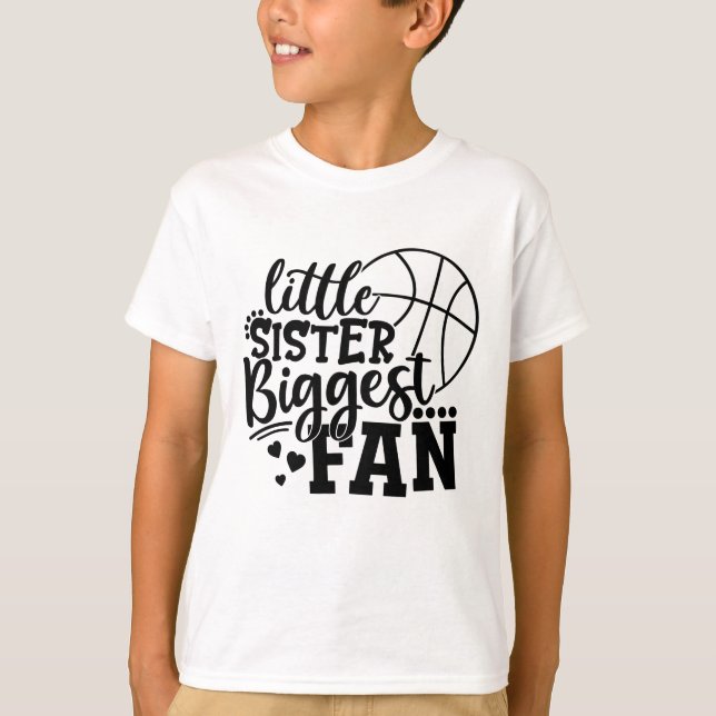 Little Sister Biggest Fläkt Basketball T Shirt (Framsida)