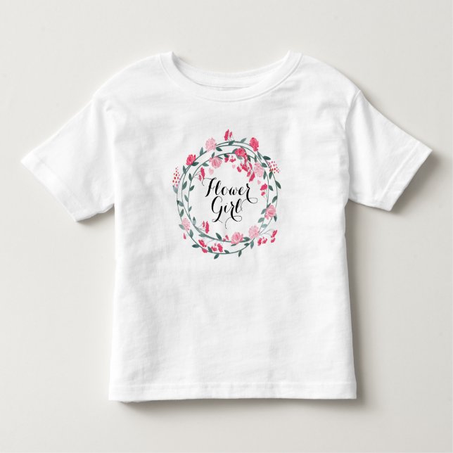 Little Sister Coral Peony Wandan Flicka T-shirt (Framsida)
