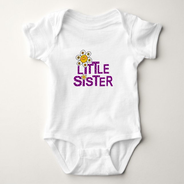 Little Sister Cute Flower Tee Shirt (Framsida)