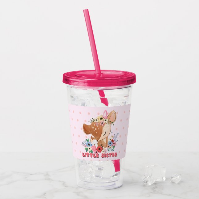 Little Sister Cute Hjort Take Away Mugg (Framsida Ice)