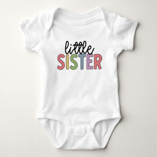 Little Sister Cute Matching Syskon Baby T Shirt