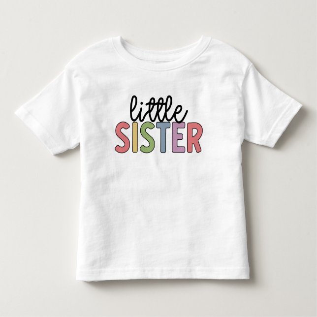 Little Sister Cute Matching Syskon Baby T Shirt (Framsida)