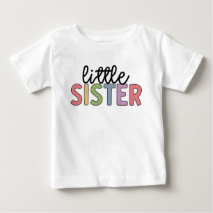 Little Sister Cute Matching Syskon T Shirt