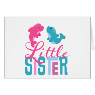 Little Sister Dolphins Hälsningskort