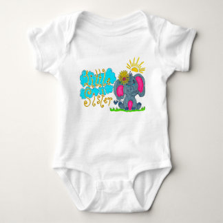 "Little Sister" Elephant Baby Bodykostym T Shirt