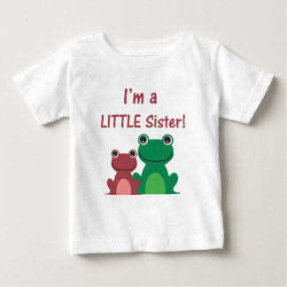 Little Sister Frog Syskon T (Grönt/Rosa) Tee Shirt