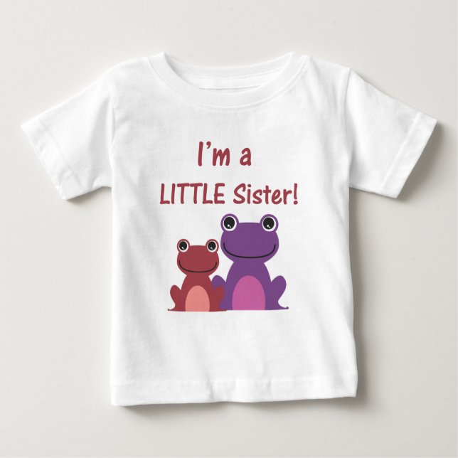 Little Sister Frog Syskon T (Lila/Rosa) Tee (Framsida)