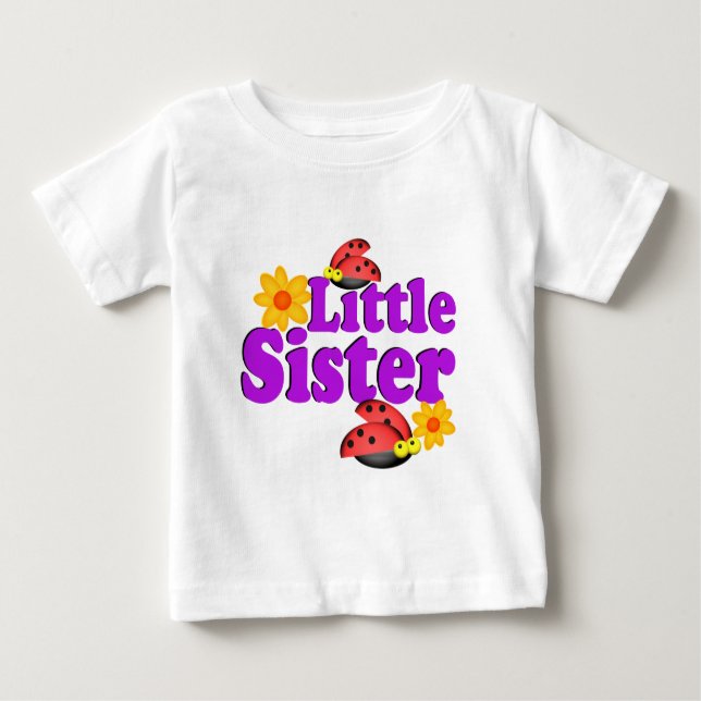Little Sister Ladybug T Shirt (Framsida)