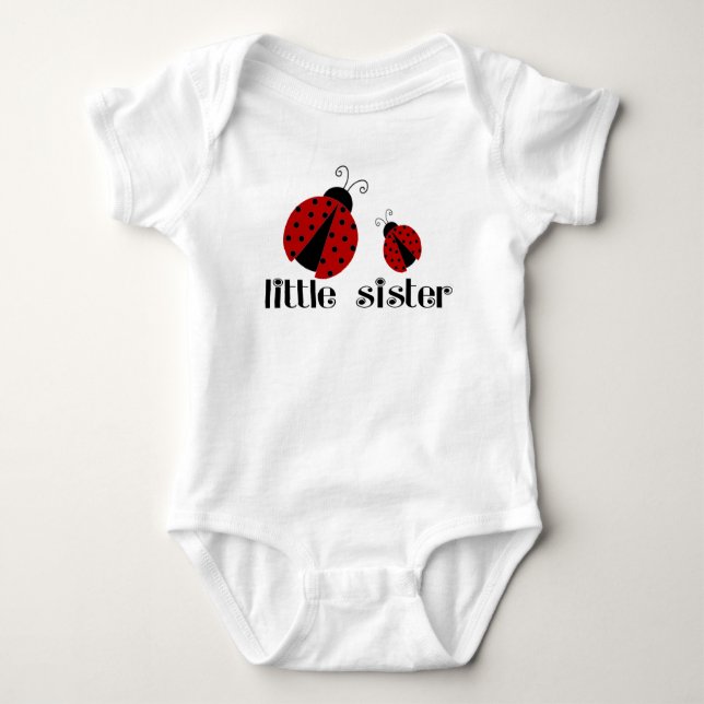 Little Sister Ladybug Tee Shirt (Framsida)