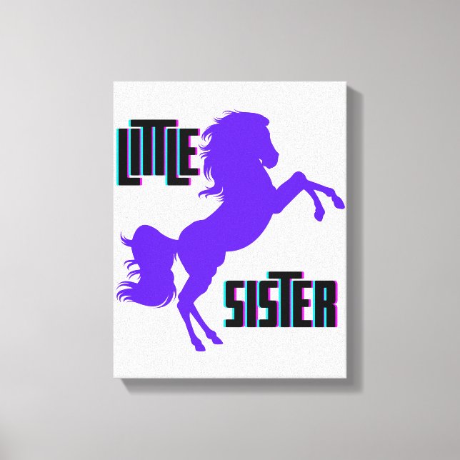 Little Sister Lila Pony Canvastryck (Framsida)