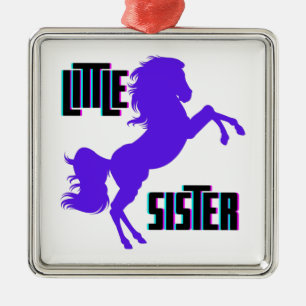 Little Sister Lila Pony Julgransprydnad Metall