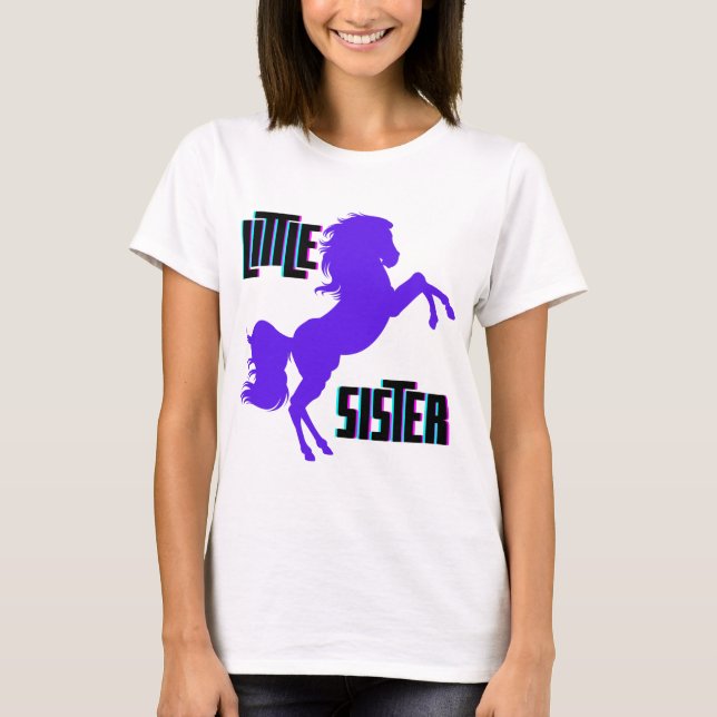 Little Sister Lila Pony T Shirt (Framsida)