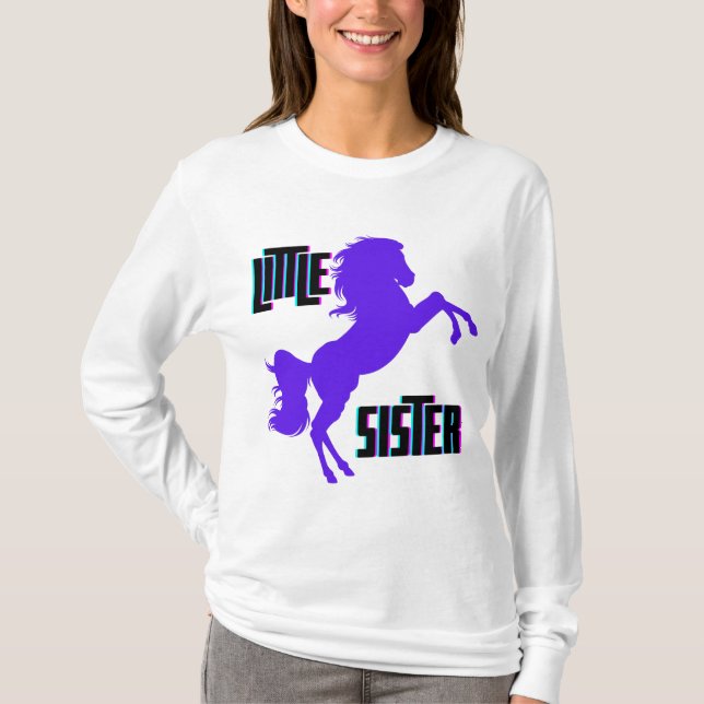 Little Sister Lila Pony T Shirt (Framsida)