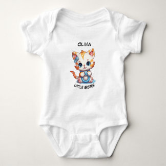 Little Sister Personlig Baby Bodykostym T Shirt