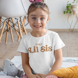 Little Sister Personlig Gravid Reveal Girl T Shirt