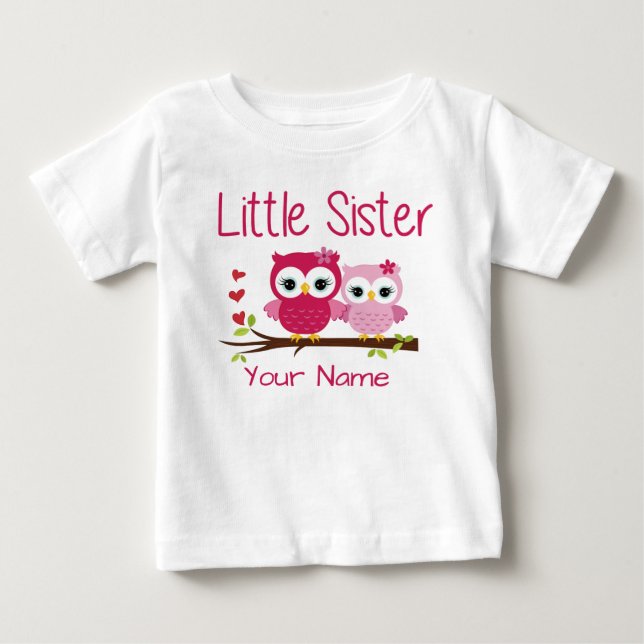 Little Sister Rosa Uggla Personlig T Shirt (Framsida)