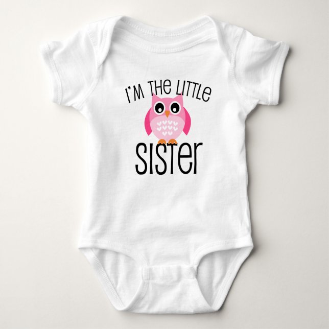 Little Sister Rosa Uggla T-shirt (Framsida)