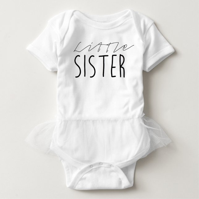 Little Sister | Svart fetstil Tröja (Framsida)
