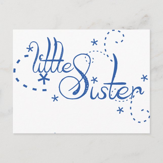 Little Sister Swirls Vykort (Framsida)