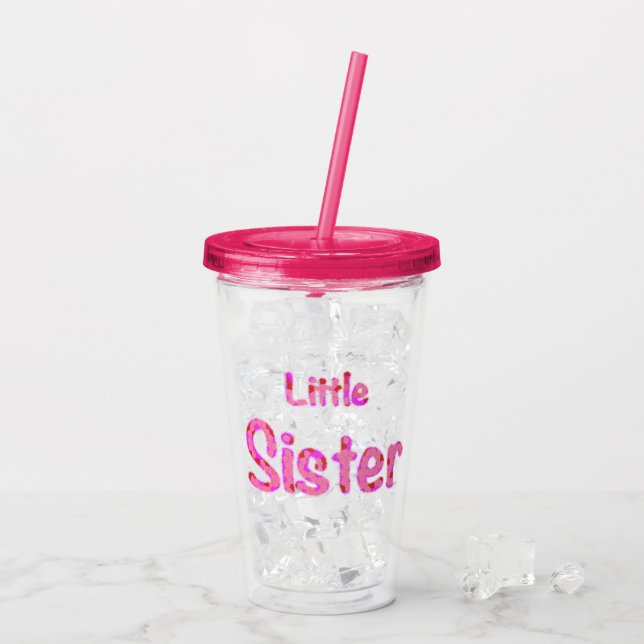 Little Sister Typography Take Away Mugg (Baksida Ice)