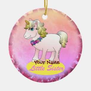 Little Sister Unicorn Julgransprydnad Keramik