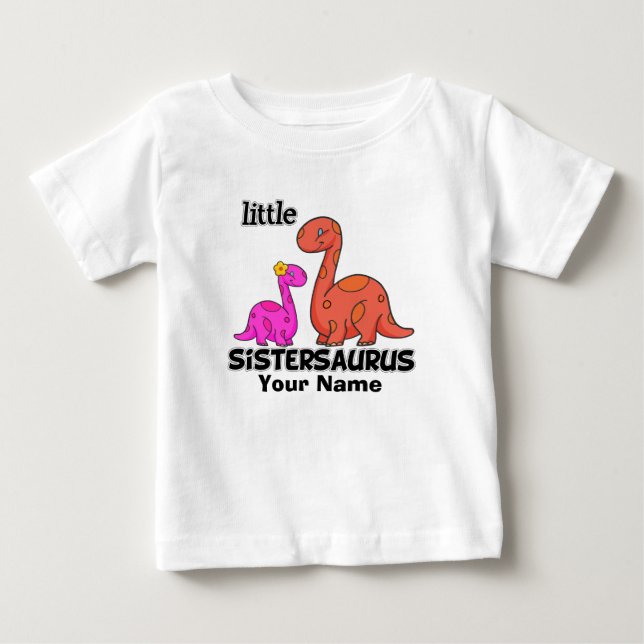 Little Sistersaurus 2 Tee Shirt (Framsida)