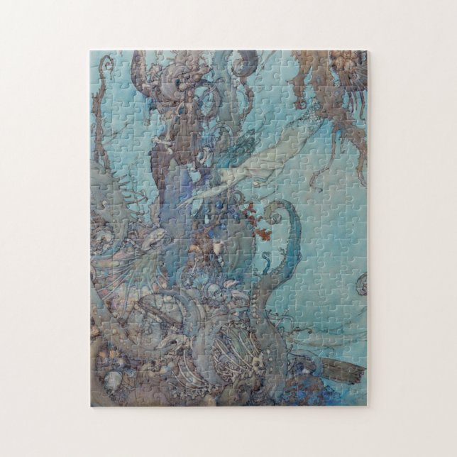 Little Sjöjungfru by Edmund Dulac Pussel (Vertikal)