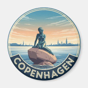 Little Sjöjungfru Copenhagen Danmark Travel Magnet