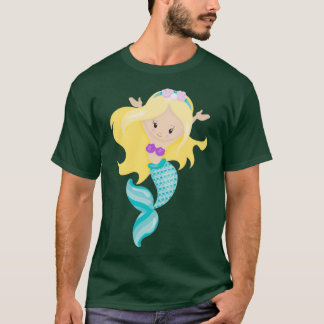 Little Sjöjungfru Cute Sjöjungfru Blonde Hair-Snäc T Shirt
