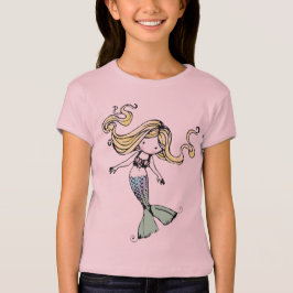 Little Sjöjungfru Girls Baby Doll Shirt T-shirt