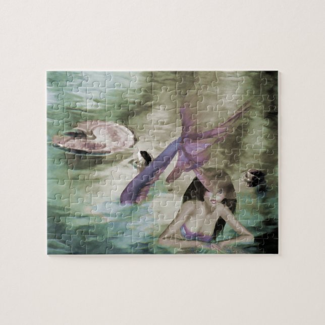 Little Sjöjungfru Puzzle Pussel (Horisontell)