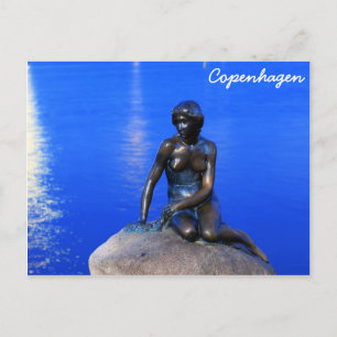 Little sjöjungfru staty, Köpenhamn, Danmark Vykort