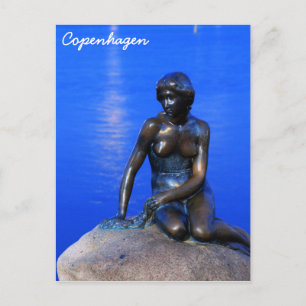 Little sjöjungfru staty, Köpenhamn, Danmark Vykort