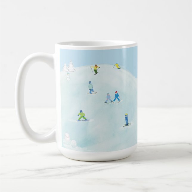 Little Skiers på Snowy Backe Kaffemugg (Vänster)