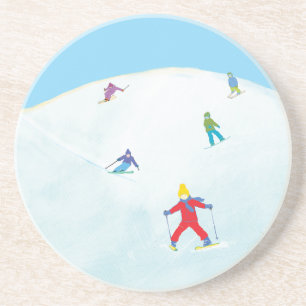 Little Skiers på Snowy Backe Underlägg