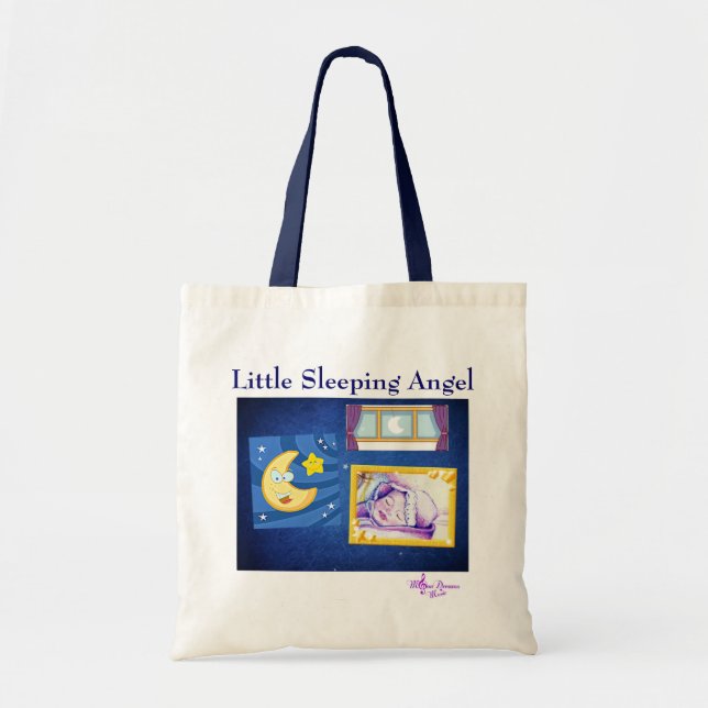 Little Sleeping Angel Tote Bag Tygkasse (Framsidan)