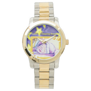 Little Sleeping Angel Two Tone Watch Armbandsur