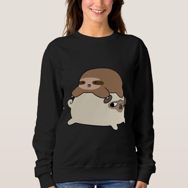 Little Sloth och Pug Essential T-Shirt 228 (Framsida)