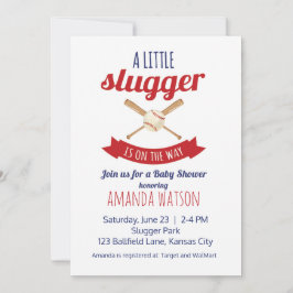 Little Slugger Baby Shower Inbjudningar