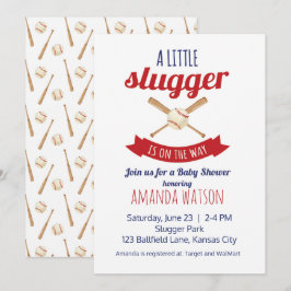 Little Slugger Baby Shower Inbjudningar