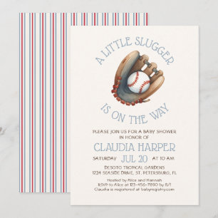 Little Slugger Baby Shower Inbjudningar