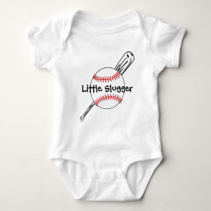 Little Slugger Baseball Anpassade Baby Clothing Tee
