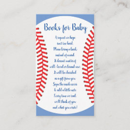 Little Slugger Baseball Baby Shower Bokar för Baby Tilläggskort