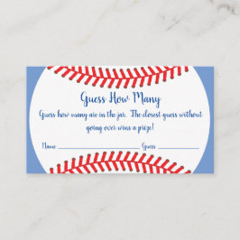 Little Slugger Baseball Baby Shower Game Tilläggskort